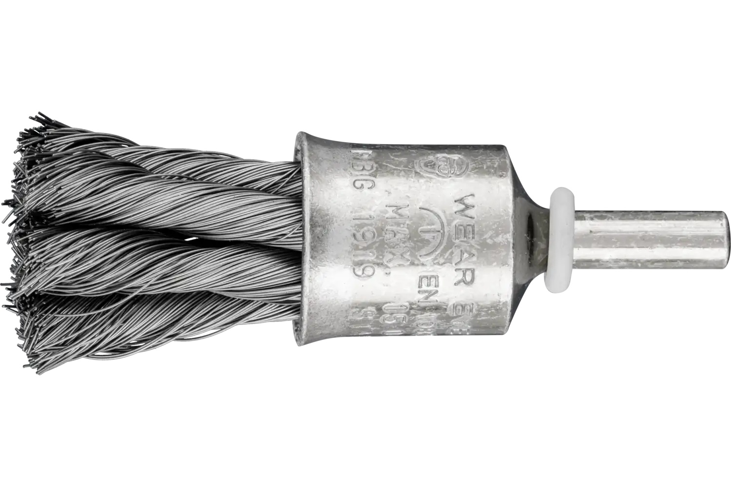 Picture of Pferd Knot Wire End Brush 1/2" Dia. Flared Cup .010 Carbon Steel 1/4" Shank